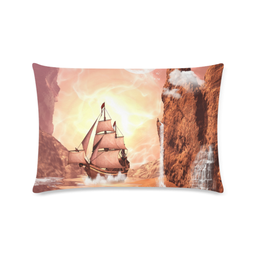 Awesome ship Custom Zippered Pillow Case 16"x24"(Twin Sides)