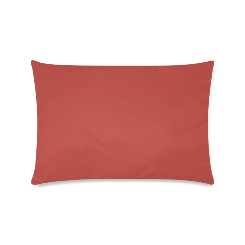 Aurora Red Color Accent Custom Zippered Pillow Case 16"x24"(Twin Sides)