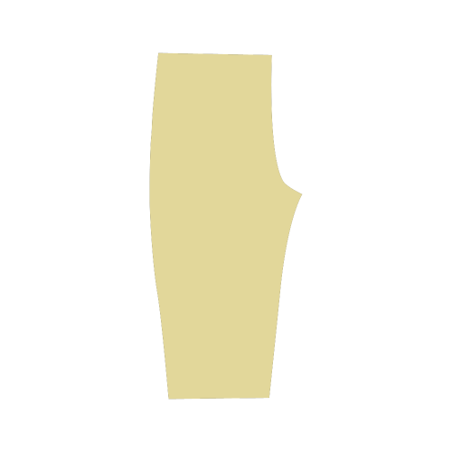 Custard Color Accent Hestia Cropped Leggings (Model L03)