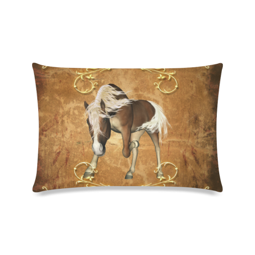 Wonderful horse Custom Zippered Pillow Case 16"x24"(Twin Sides)