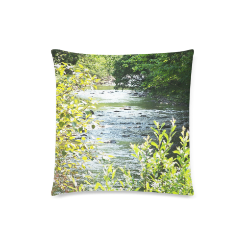 River Runs Through It Custom Zippered Pillow Case 18"x18" (one side)