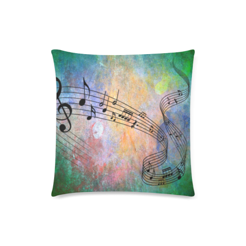 abstract music Custom Zippered Pillow Case 18"x18" (one side)