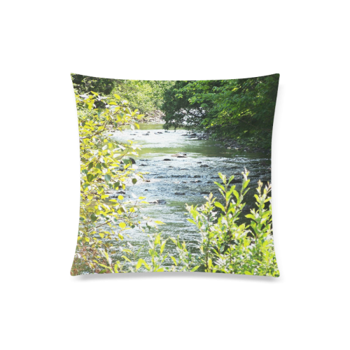 River Runs Through It Custom Zippered Pillow Case 20"x20"(Twin Sides)