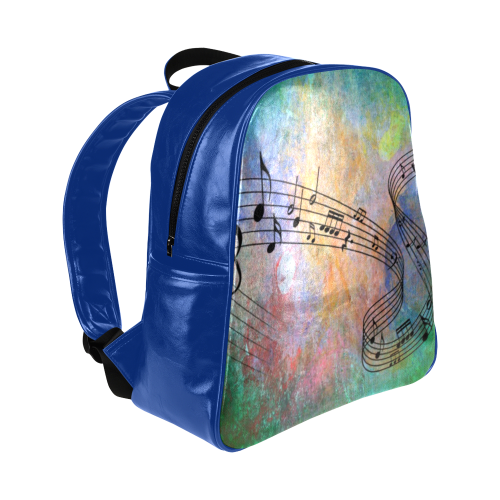 abstract music Multi-Pockets Backpack (Model 1636)