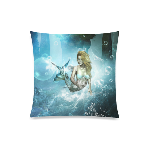 Wonderful mermaid Custom Zippered Pillow Case 20"x20"(Twin Sides)