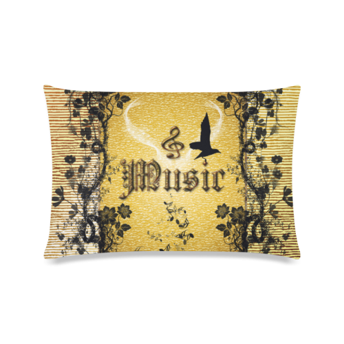 Music, decorative clef Custom Zippered Pillow Case 16"x24"(Twin Sides)
