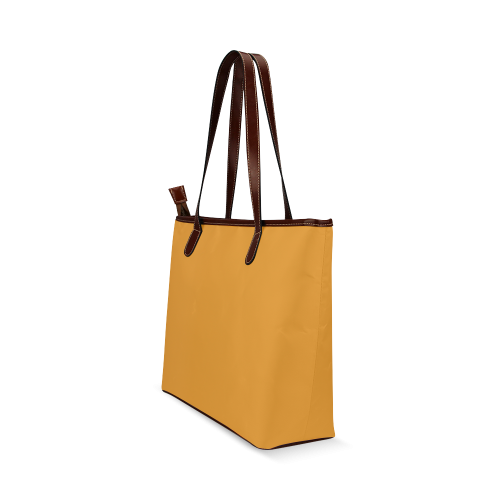 Radiant Yellow Color Accent Shoulder Tote Bag (Model 1646)