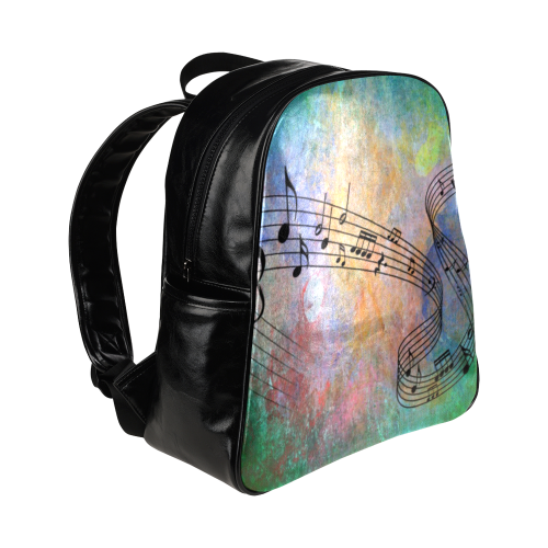 abstract music Multi-Pockets Backpack (Model 1636)