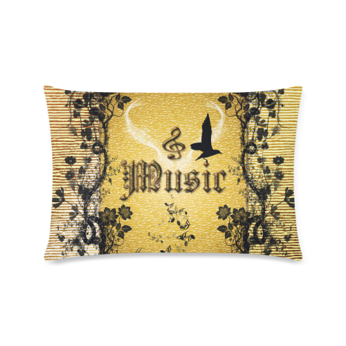 Music, decorative clef Custom Zippered Pillow Case 16"x24"(Twin Sides)