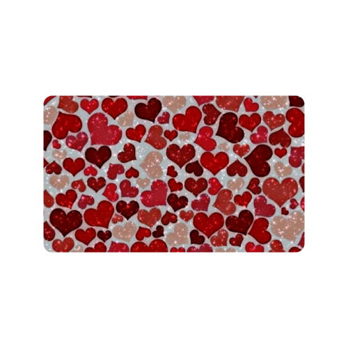 sparkling hearts, red