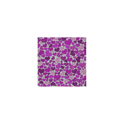 sparkling hearts purple Square Towel 13“x13”