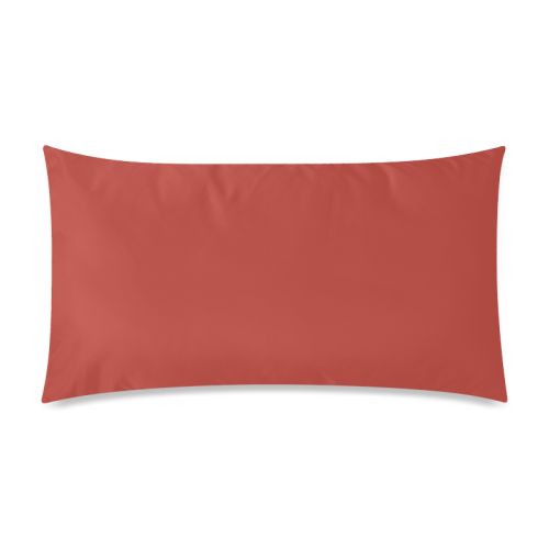 Aurora Red Color Accent Rectangle Pillow Case 20"x36"(Twin Sides)