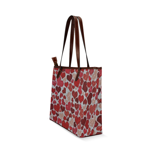 sparkling hearts, red Shoulder Tote Bag (Model 1646)