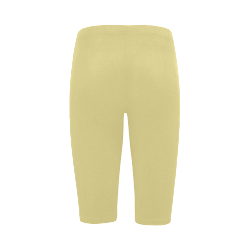 Custard Color Accent Hestia Cropped Leggings (Model L03)