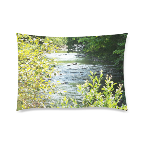 River Runs Through It Custom Zippered Pillow Case 20"x30" (one side)