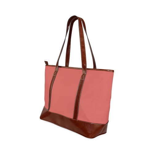 Aurora Red Color Accent Tote Handbag (Model 1642)