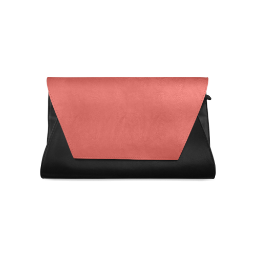 Aurora Red Color Accent Clutch Bag (Model 1630)