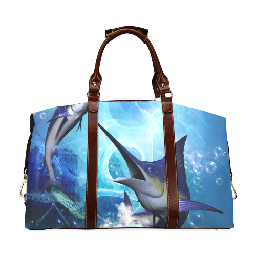 Underwater, awesome marlin Classic Travel Bag (Model 1643)