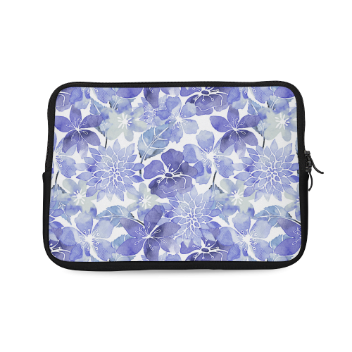 Watercolor Flower Pattern Laptop Sleeve 10''