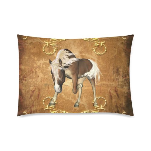 Wonderful horse Custom Zippered Pillow Case 20"x30"(Twin Sides)