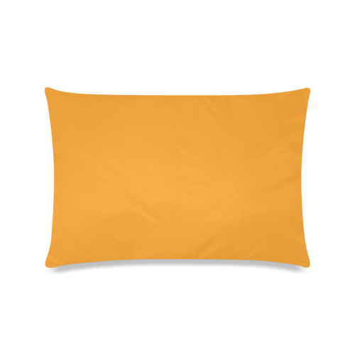 Radiant Yellow Color Accent Custom Zippered Pillow Case 16"x24"(Twin Sides)