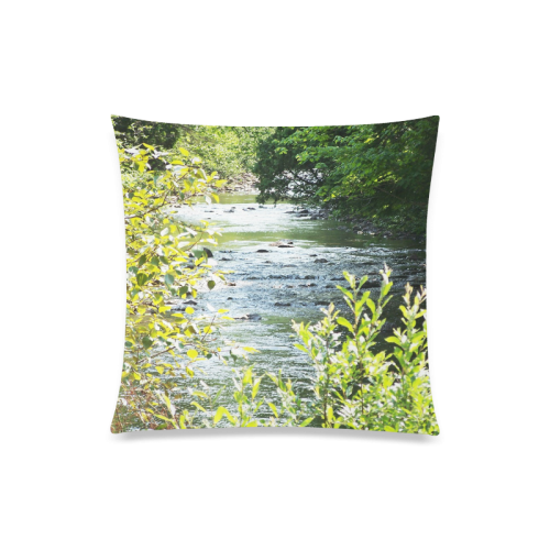 River Runs Through It Custom Zippered Pillow Case 20"x20"(One Side)