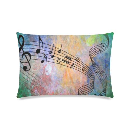 abstract music Custom Zippered Pillow Case 16"x24"(Twin Sides)