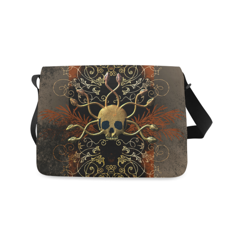 skull messenger bag