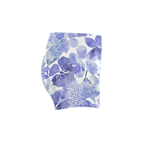 Watercolor Flower Pattern Briseis Skinny Shorts (Model L04)