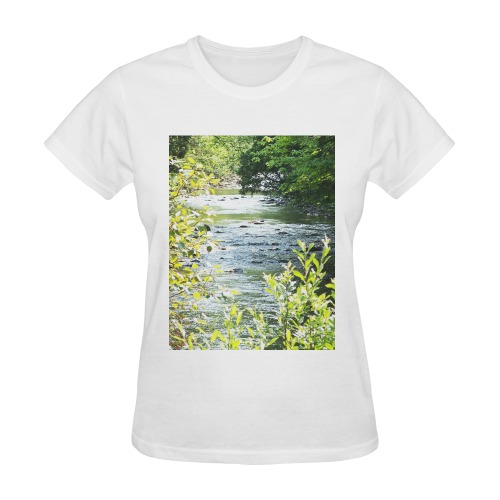 River Runs Through It Sunny Women's T-shirt (Model T05)