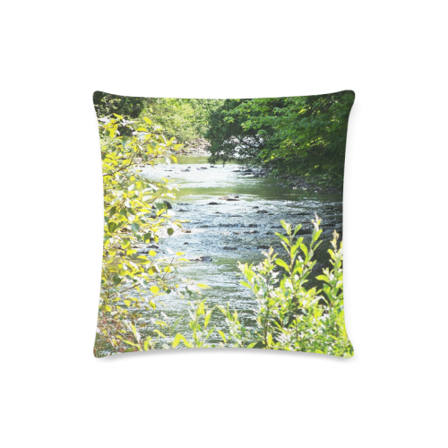River Runs Through It Custom Zippered Pillow Case 16"x16" (one side)