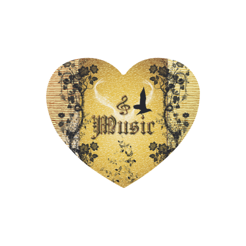 Music, decorative clef Heart-shaped Mousepad
