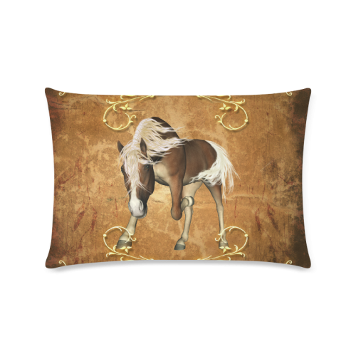 Wonderful horse Custom Zippered Pillow Case 16"x24"(Twin Sides)
