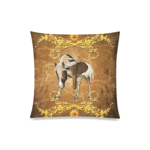 Wonderful horse Custom Zippered Pillow Case 20"x20"(Twin Sides)
