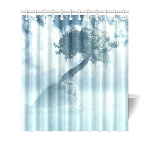 Frozen Tree at the lake Shower Curtain 66"x72"