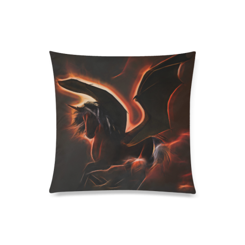 The dark unicorn Custom Zippered Pillow Case 20"x20"(Twin Sides)