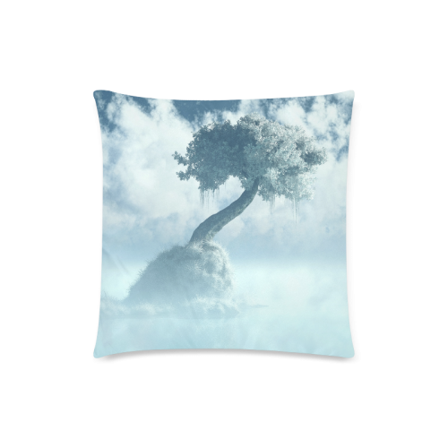 Frozen Tree at the lake Custom Zippered Pillow Case 18"x18"(Twin Sides)