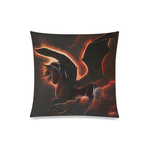 The dark unicorn Custom Zippered Pillow Case 20"x20"(Twin Sides)