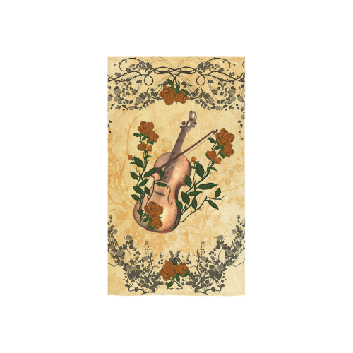 Music, violin with roses Custom Towel 16"x28"