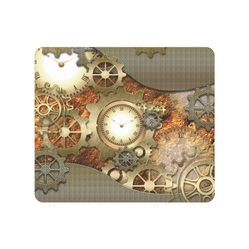 Steampunnk, golden design, clocks and gears Men's Clutch Purse （Model 1638）
