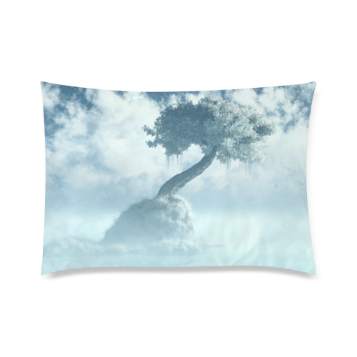 Frozen Tree at the lake Custom Zippered Pillow Case 20"x30"(Twin Sides)