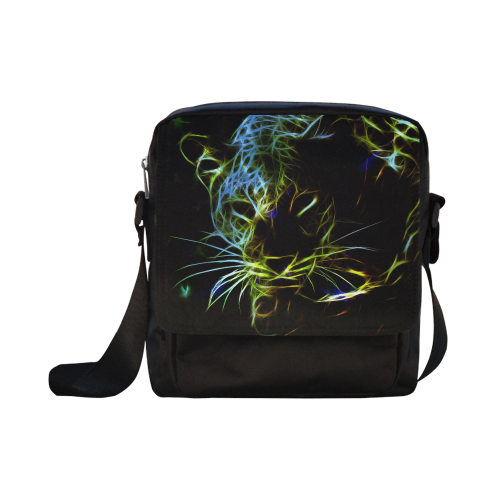 Neon Leopard Crossbody Nylon Bags (Model 1633)