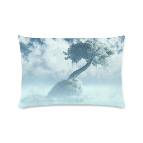 Frozen Tree at the lake Custom Rectangle Pillow Case 16"x24" (one side)