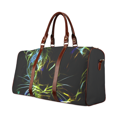 Neon Leopard Waterproof Travel Bag/Large (Model 1639)