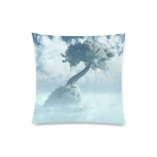 Frozen Tree at the lake Custom Zippered Pillow Case 20"x20"(Twin Sides)