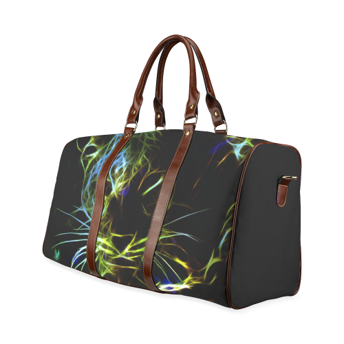 Neon Leopard Waterproof Travel Bag/Large (Model 1639)
