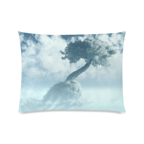 Frozen Tree at the lake Custom Zippered Pillow Case 20"x26"(Twin Sides)