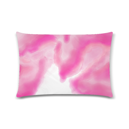 pink watercolor abstract art Custom Zippered Pillow Case 16"x24"(Twin Sides)