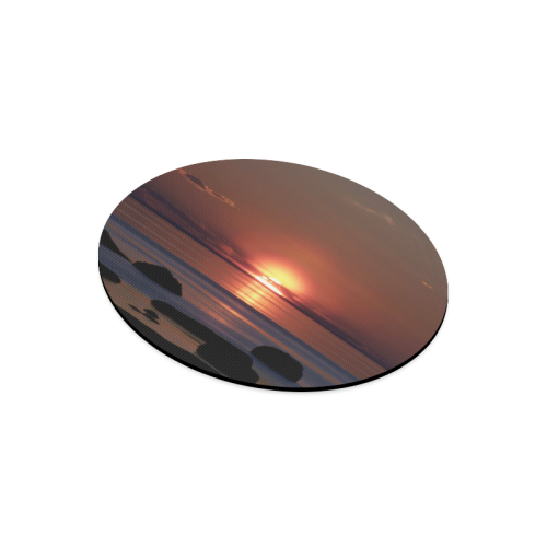 Shockwave Sunset Round Mousepad