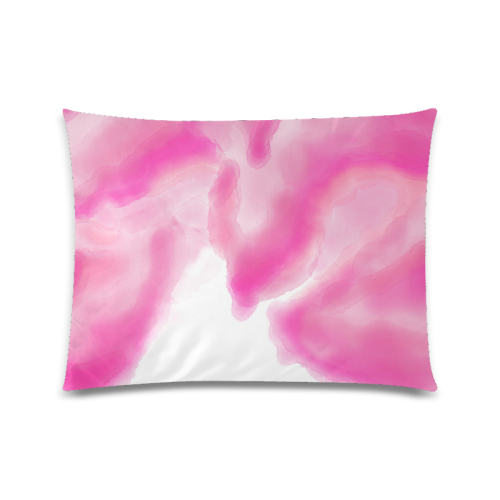 pink watercolor abstract art Custom Zippered Pillow Case 20"x26"(Twin Sides)